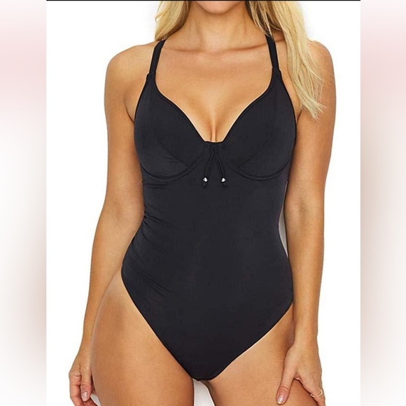 Freya Black Women's One Piece Swimsuit - Picture 5 of 16